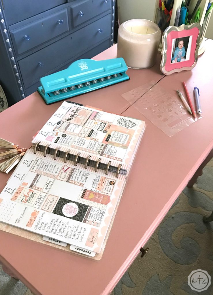Planner Stencil Made With Cricut