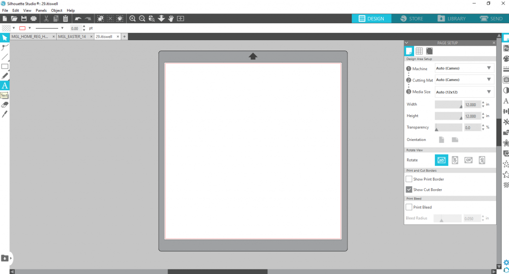 Silhouette Studio Text