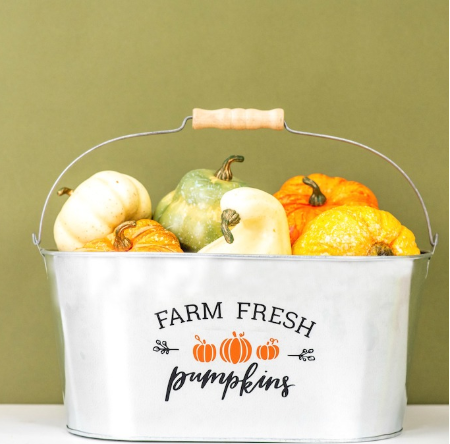 Fall Decal For Galvanized Tub