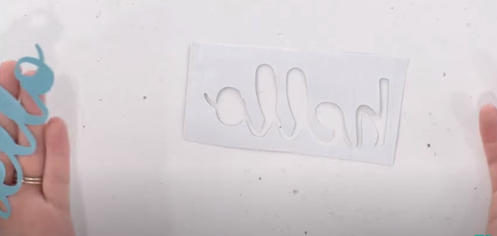 This Shows Where The Blade Has Cut Through The Vinyl And The Backing