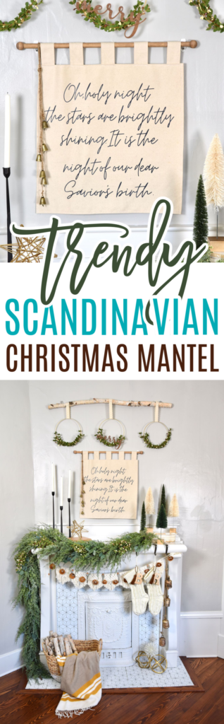 Trendy Scandinavian Christmas Mantel