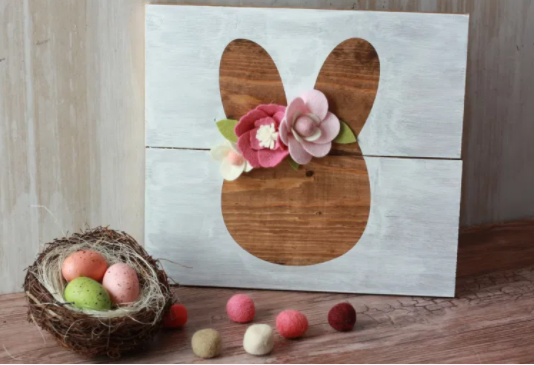 Diy Wood Easter Bunny Sign