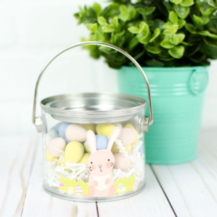 Print Then Cut Easter Bucket with image of Easter Bunny