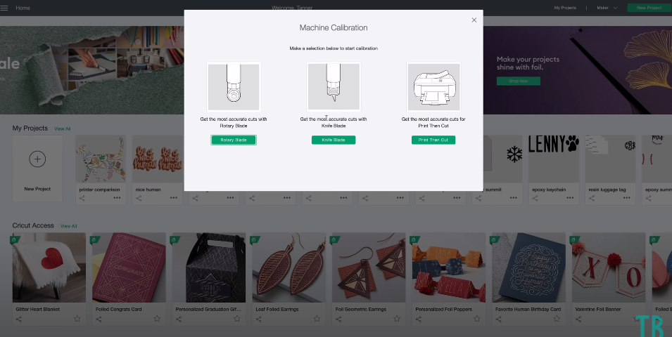 If You Are Using A Maker You Will See The Three Different Calibration Options To Choose From