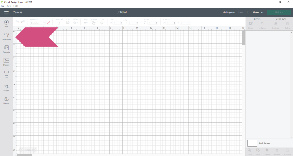 Templates On Sidebar In Cricut Design Space