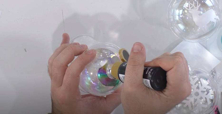 Adding Paint To Inside Of Ornament Ball