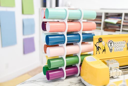 Vinyl Rolls In Rack