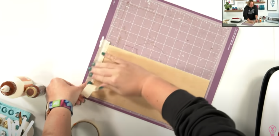 Tape Down Wood On Cutting Mat