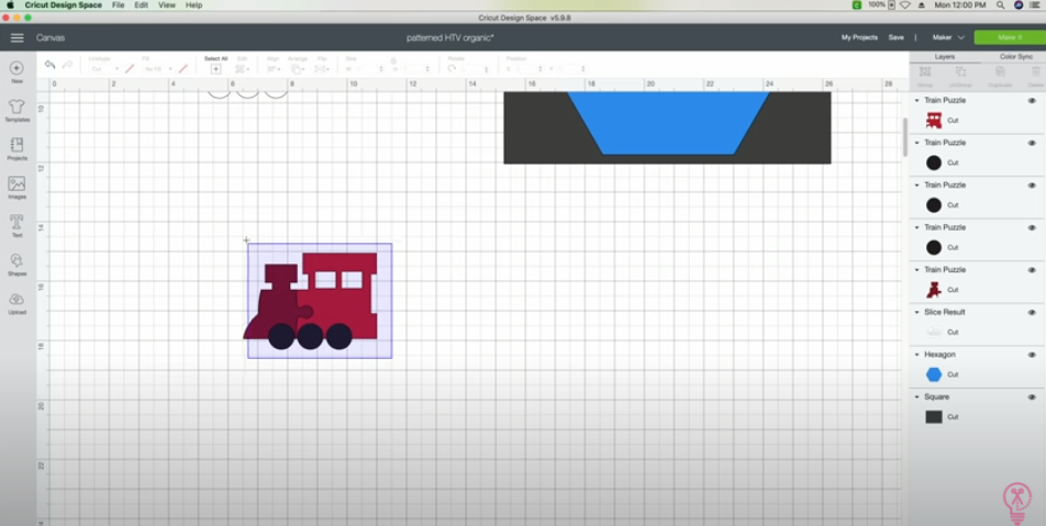 Select The Train Engine And Make It One Layer