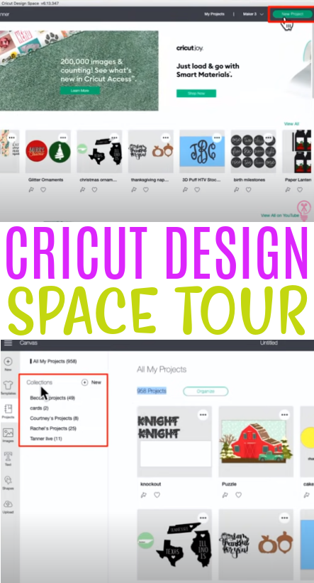 Cricut Design Space Tour 1