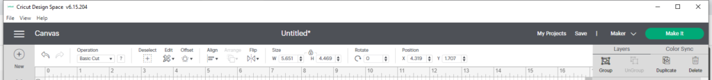 Top Menu Of Cricut Design Space