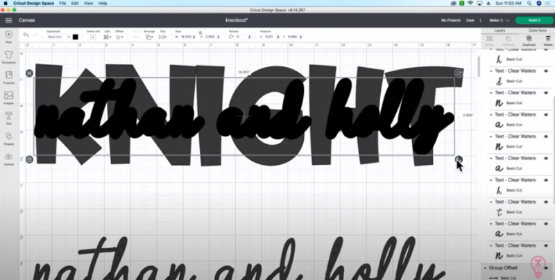 Knockout Text in Cricut Design Space - Makers Gonna Learn