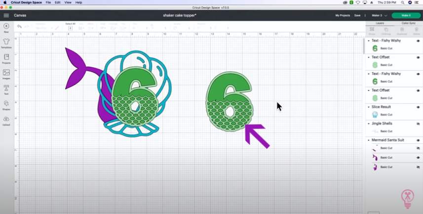 Pointing At The Scale Design On The Bottom Half Of The Number 6