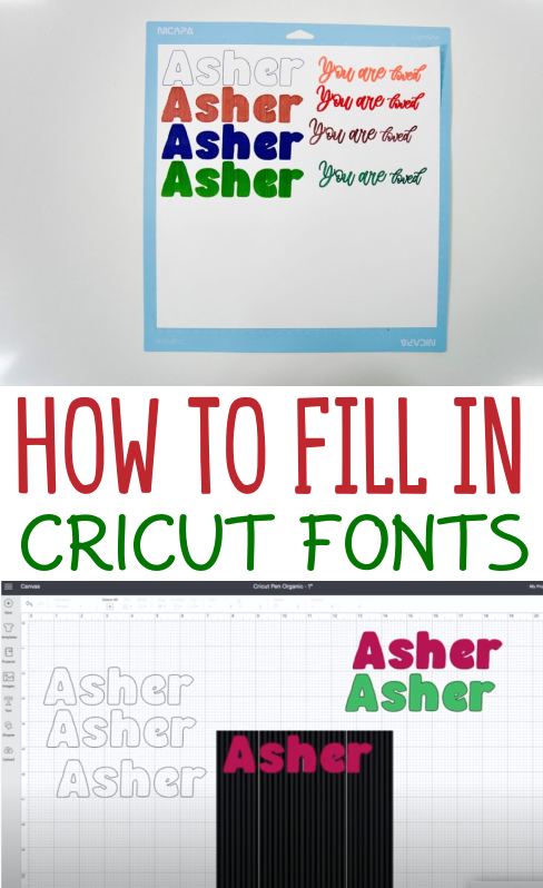 How To Fill In Cricut Fonts 1