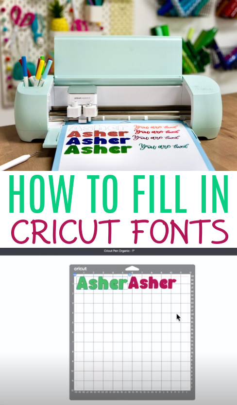 How To Fill In Cricut Fonts