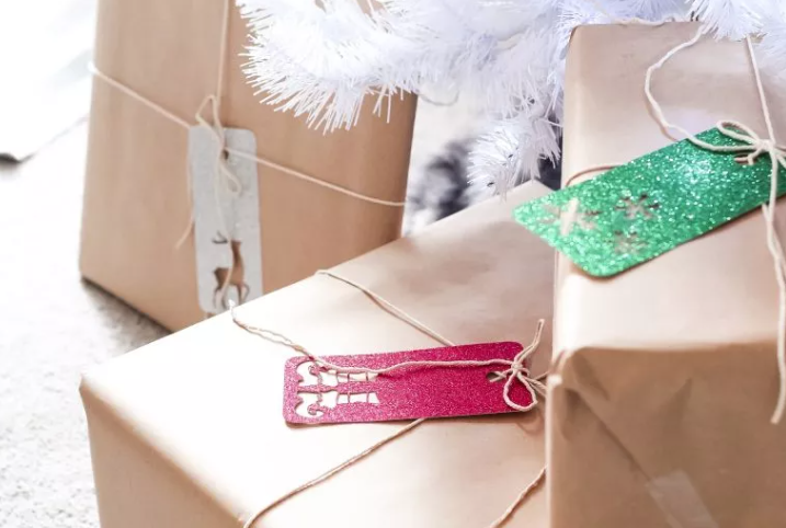 Diy Glitter Christmas Gift Tags