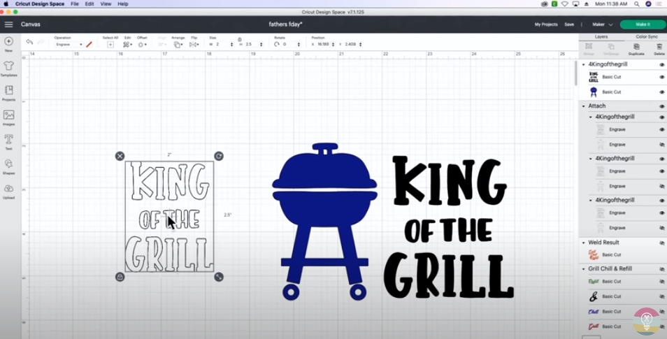King Of The Grill Cut File