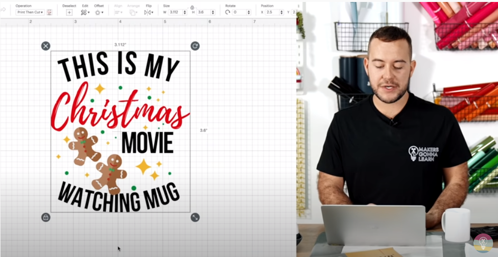 This Is My Christmas Movie Watching Mug Design In Cricut Design Space