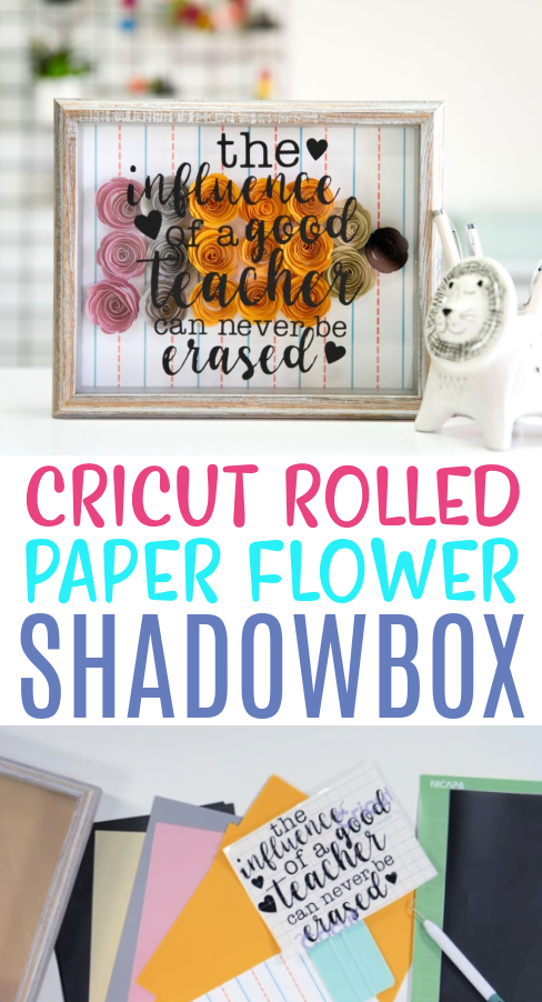 Cricut Rolled Paper Flower Shadowbox