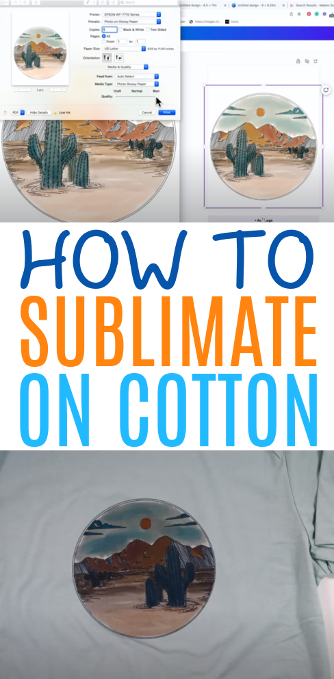 How To Sublimate On Cotton