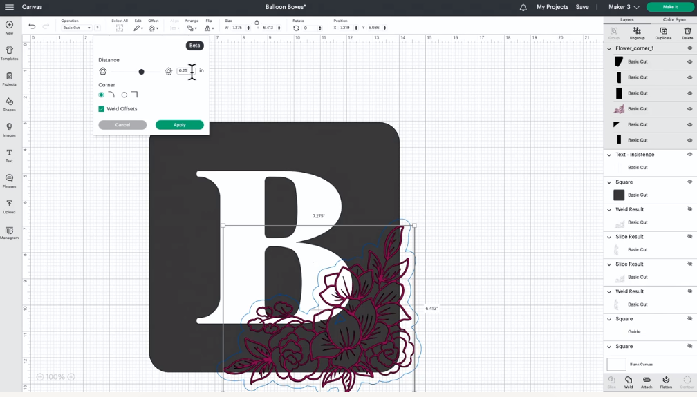 Add An Offset To The Cut File Design