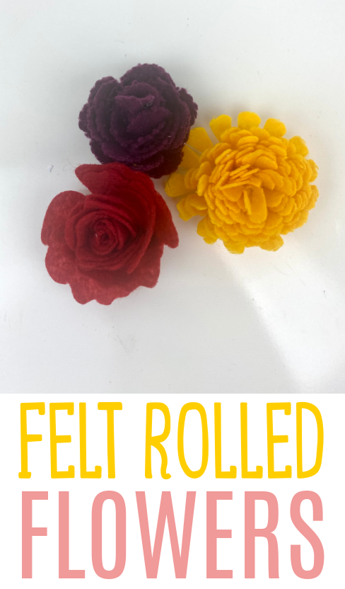 Felt Rolled Flowers