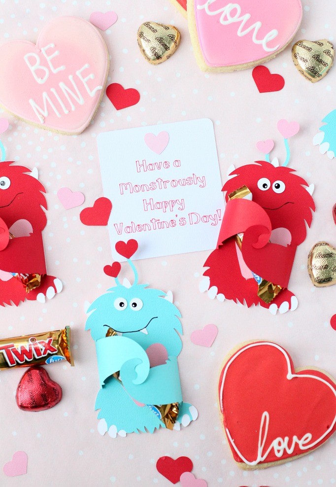 Diy Cricut Monster Valentine Candy Cards