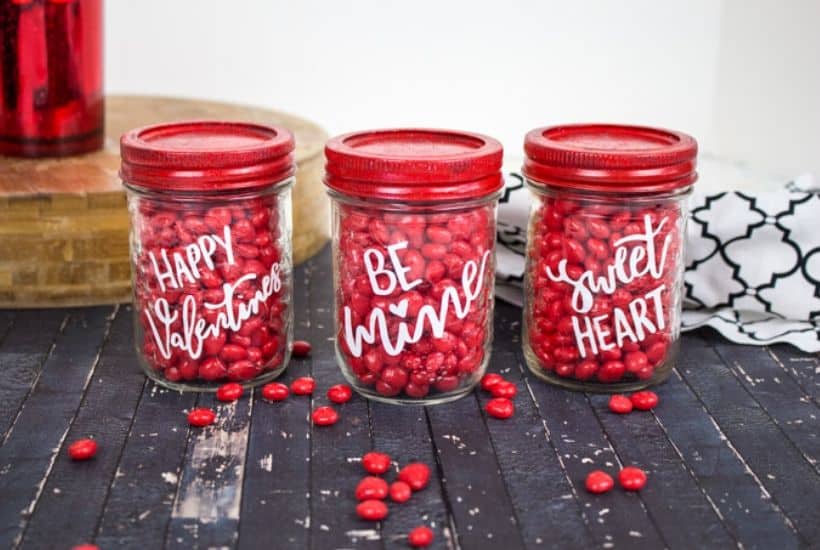 Valentines Candy Mason Jar
